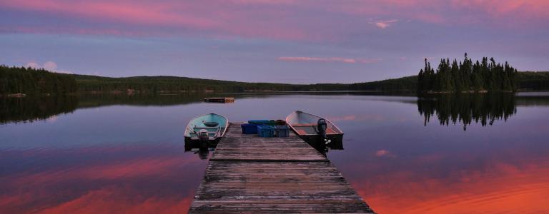 IISD Experimental Lakes Area at sunset