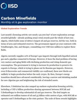 A photo of the Carbon Minefields newsletter.