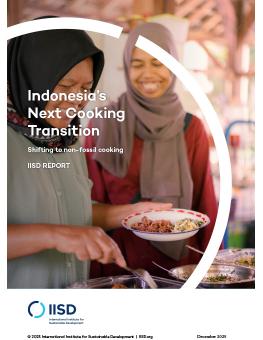 Indonesia's Next Cooking Transition report cover showing two women cooking together