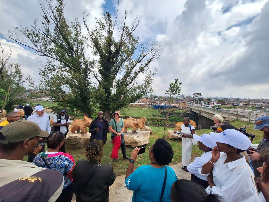 SUNCASA | Launch of the "Art and Litter Traps" initiative in Alexandra, Johannesburg, on April 16, 2025.